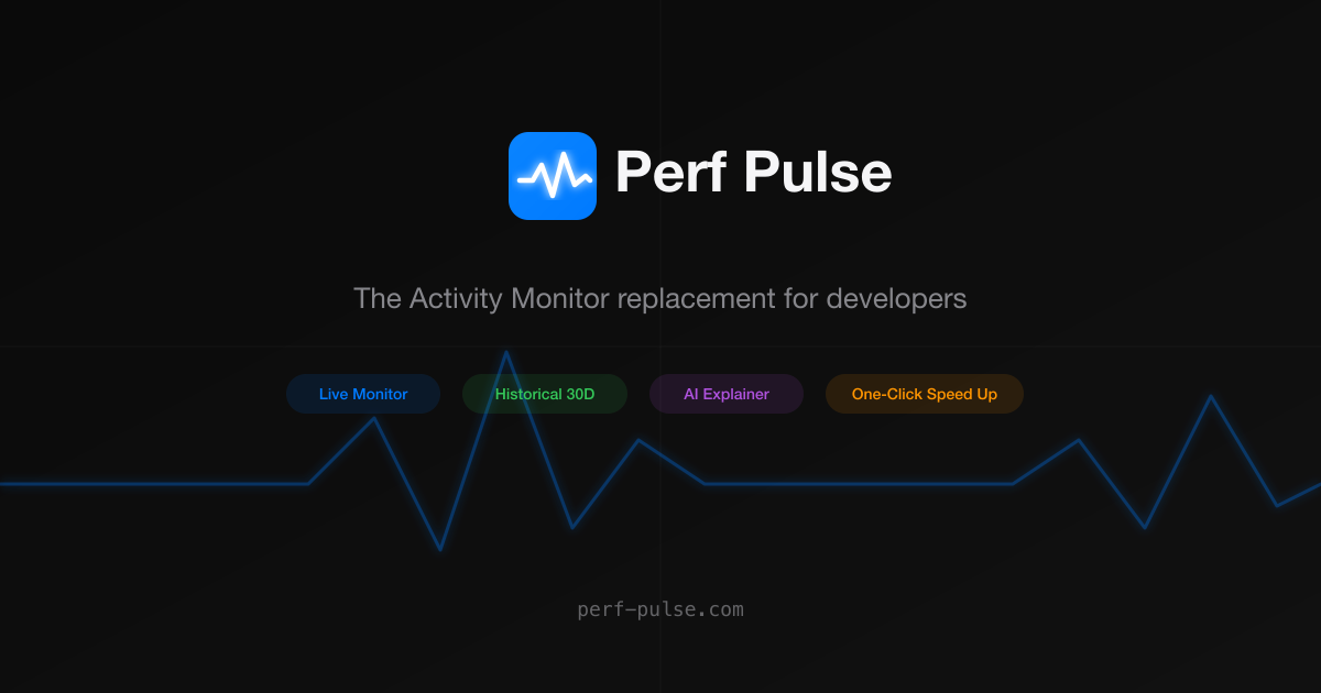 Perf Pulse — Premium Mac Performance Suite for Developers